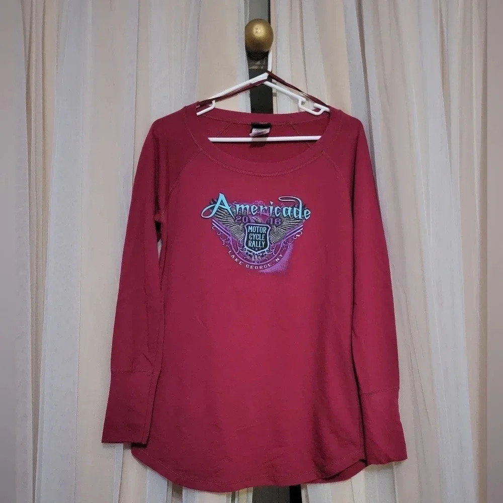Harley-Davidson 2016 Americade Rally Tunic Length, Lightweight Sweatshirt, EUC!